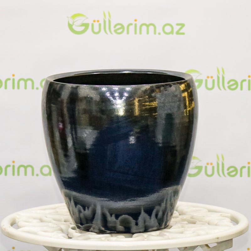 Amora Plant Pot - Anthracite Mirror