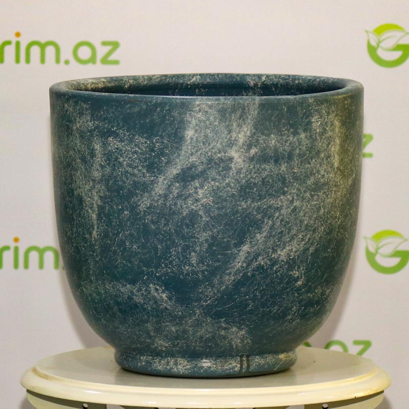 Saxsı dibçək (ağ,mavi)