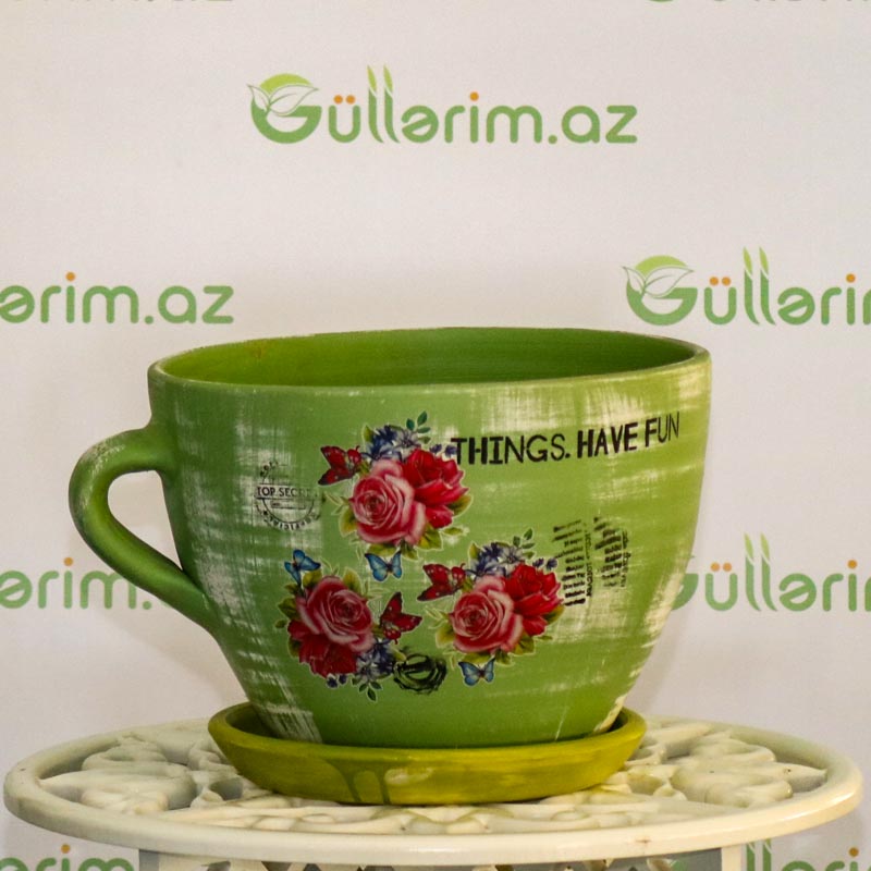 Saxsı dibçək (Əl işi)